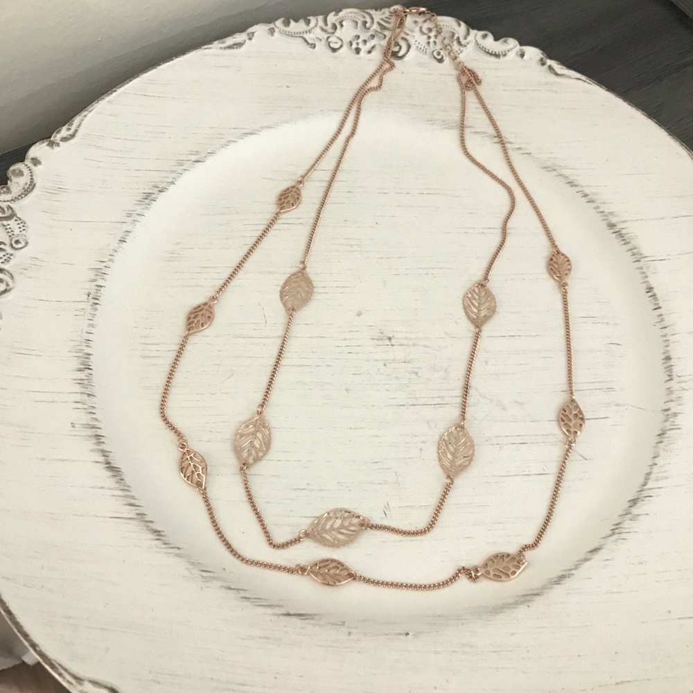 Rose Gold Leaf Necklace